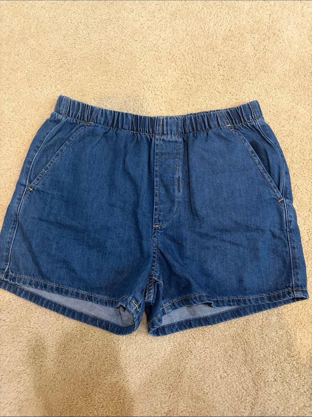 GAP Women's Dark Blue Elastic Waist Denim Shorts